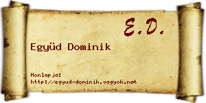 Együd Dominik névjegykártya
