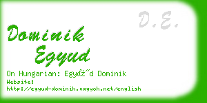 dominik egyud business card